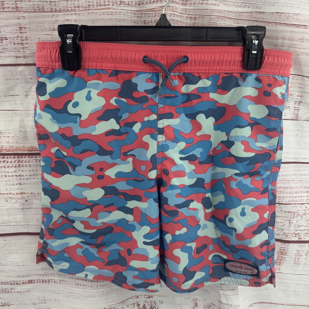 Vineyard Vines Swim Trunks Mens Small Camo Camouflage Board Shorts Mesh Lining‎